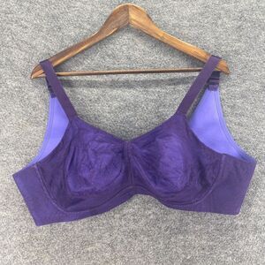 Serenada Bralette Bra Women 44DD Blue Opaque Wireless Lined Nylon Comfort Strap